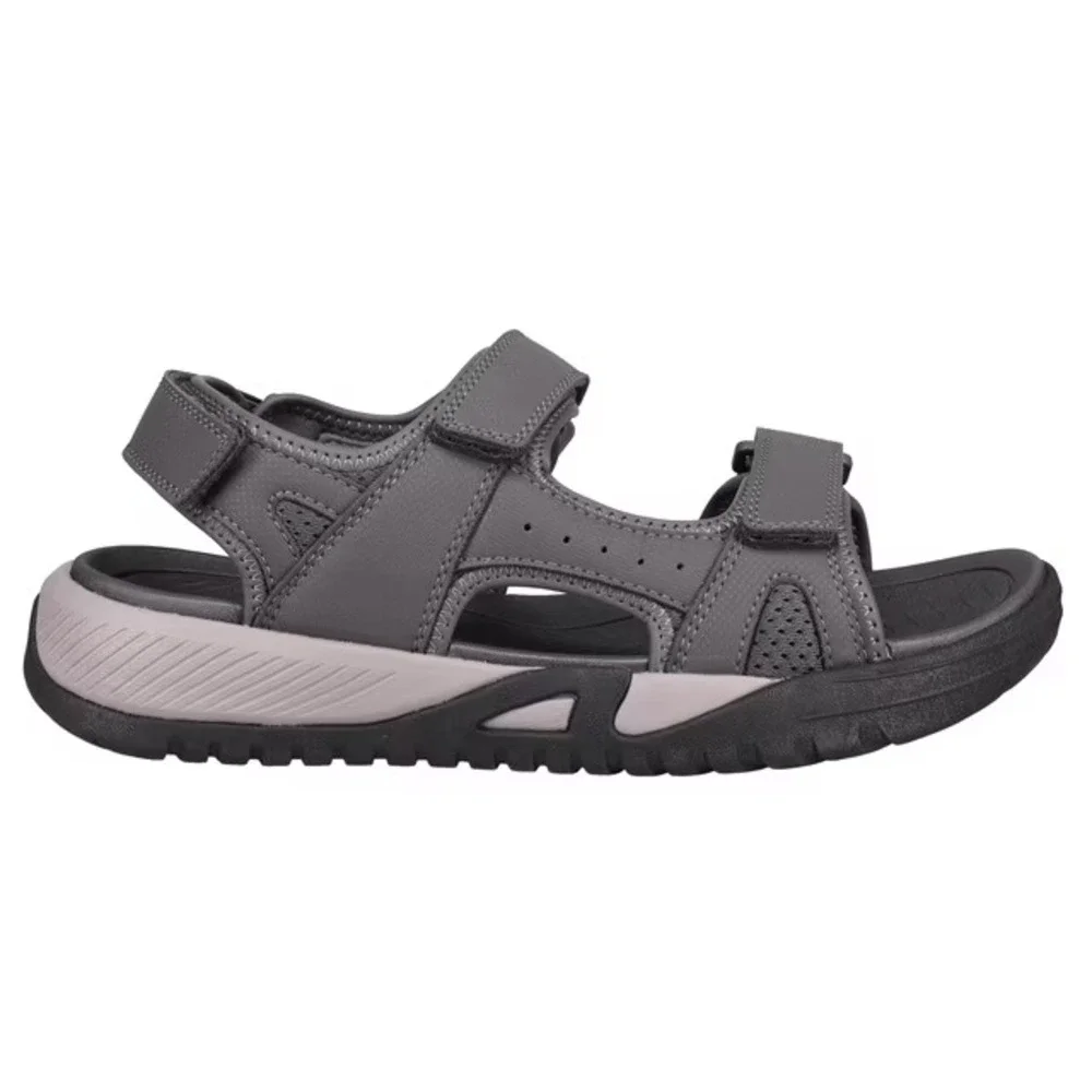 NWT Eddie Bauer Mens Anchor Water Sandal Grey Size 8 Outdoor Casual Strap Sandal